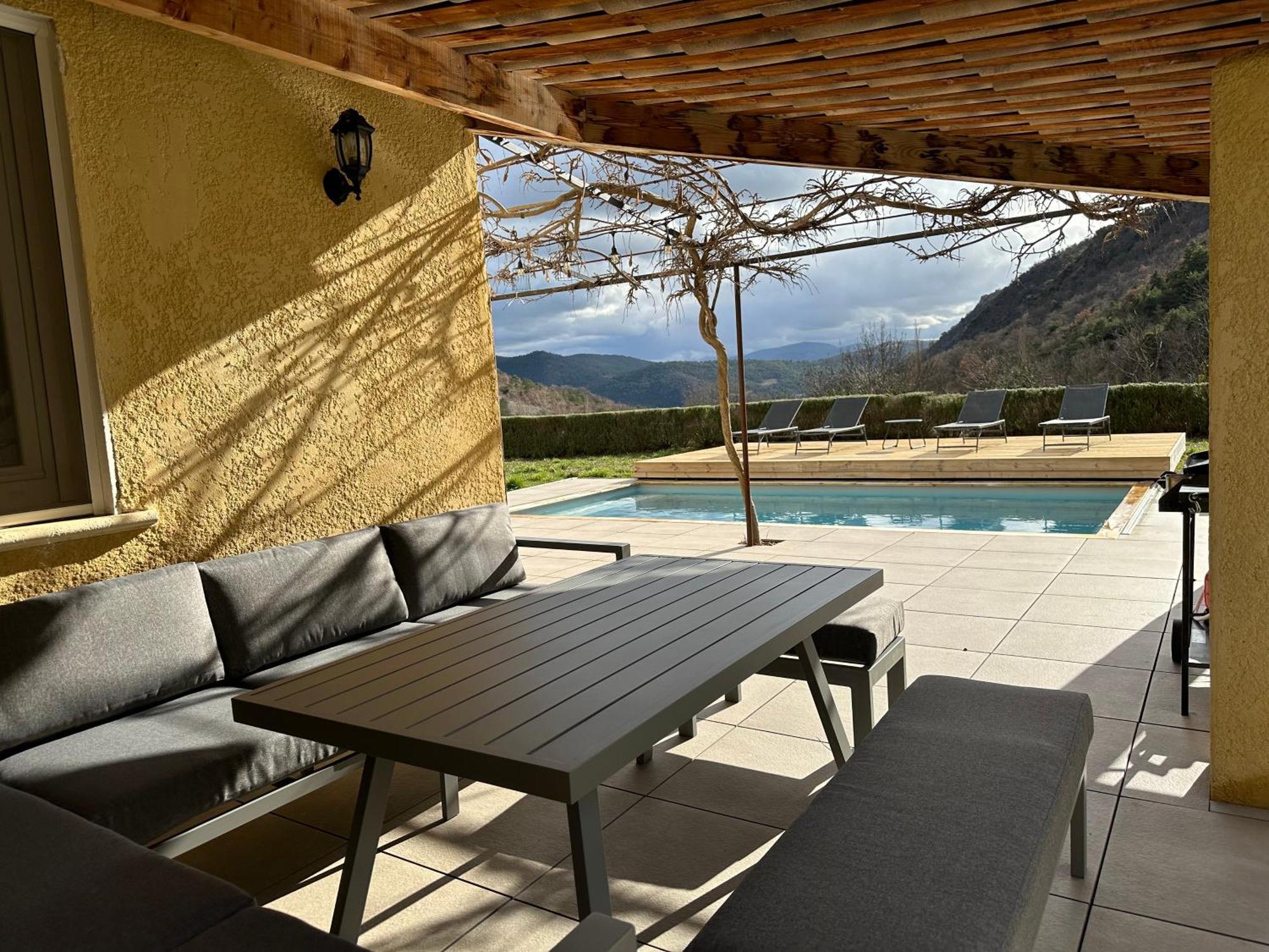 Estive Des Angelettes Piscine Chauffee Sauna Saint-Ferréol-Trente Buitenkant foto